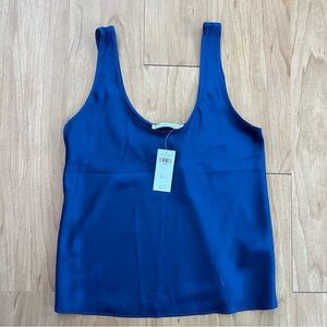 Abercrombie Silky Tank in Navy Blue (size xs)